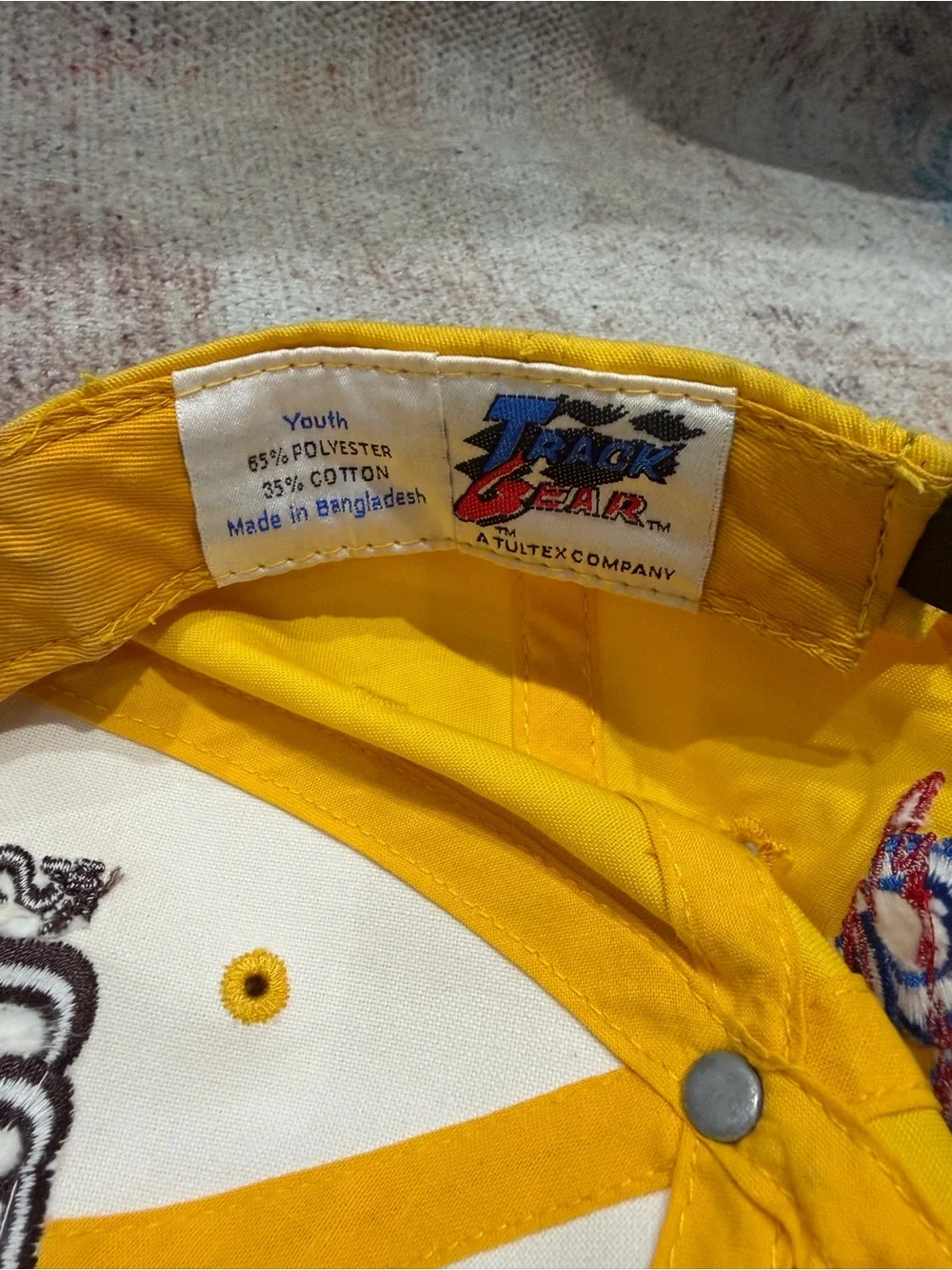 Vintage M&M’s Racing Team #36 NASCAR Youth Snapback Hat Yellow Embroidered